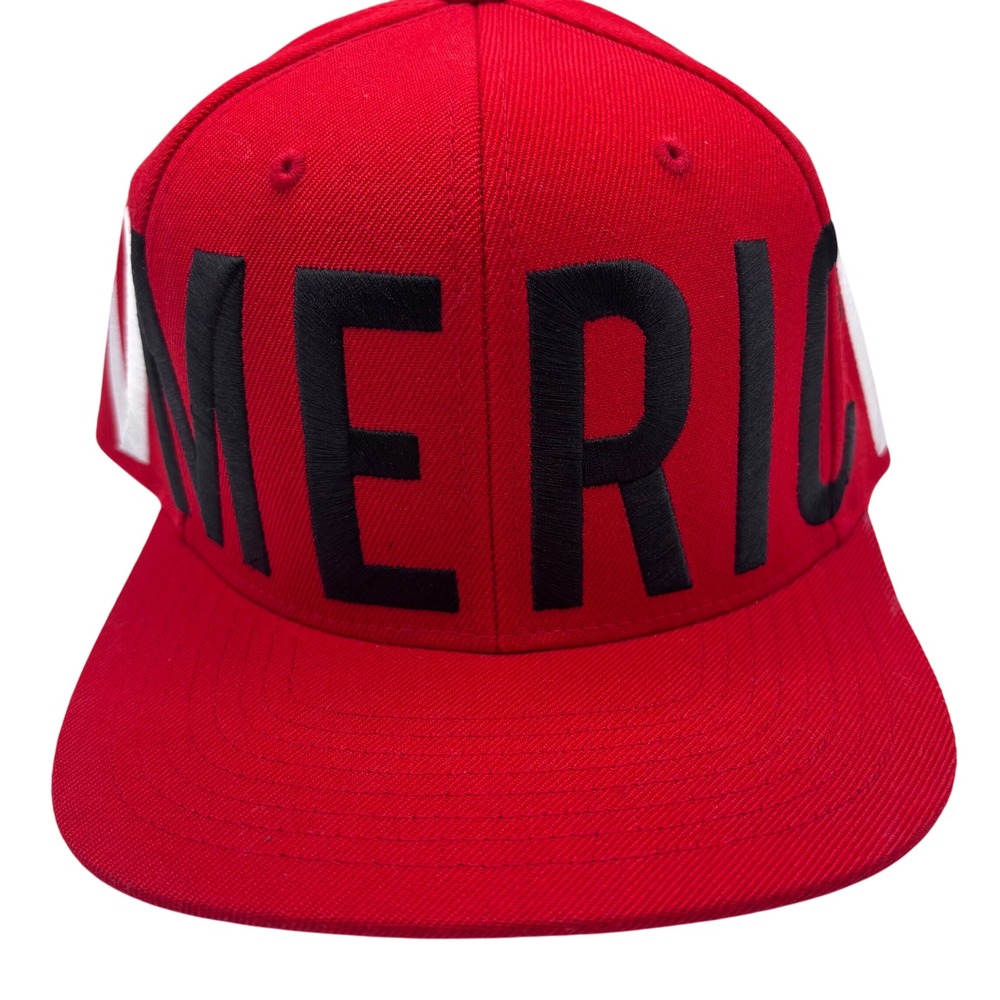 Black Scale America VmericV Snapback Hat Cap Red NEW